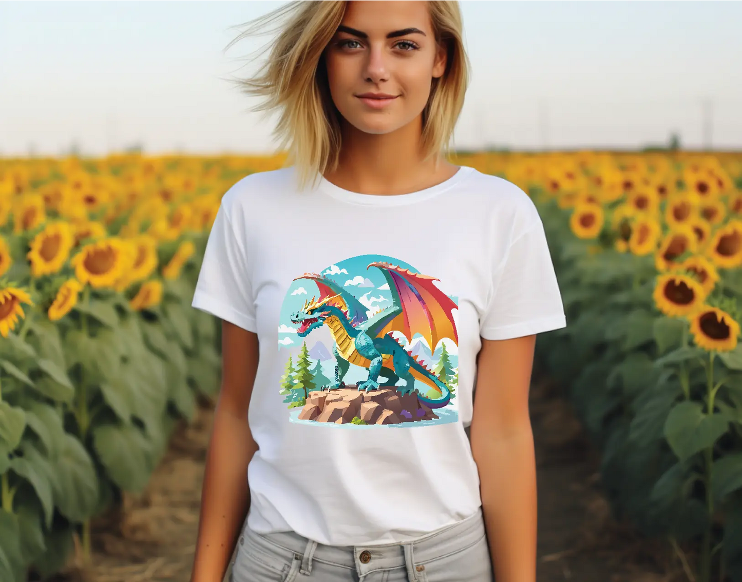 Dragon Graphic Unisex 100 Cotton Staple Tee 29