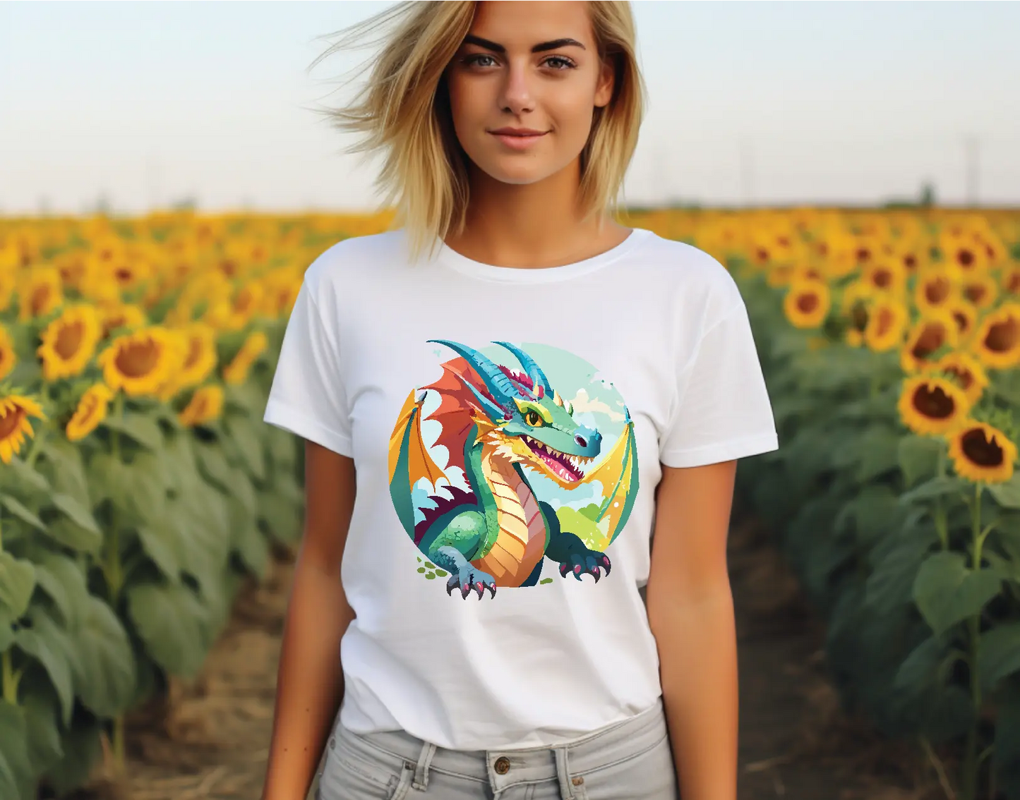 Dragon Graphic Unisex 100 Cotton Staple Tee 30