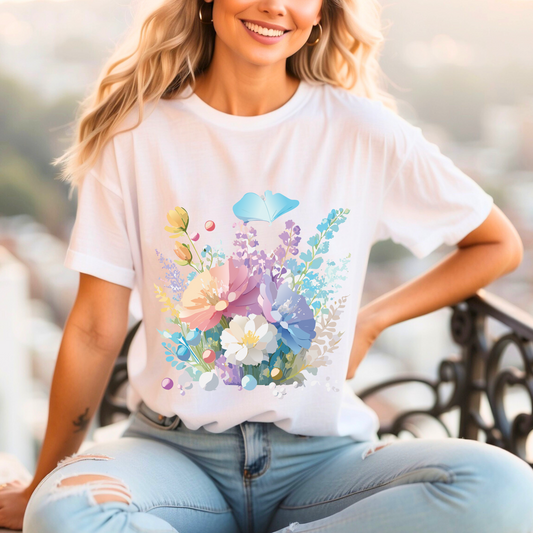Floral Graphic Unisex 100 Cotton Vintage Artwork Short Sleeve Jersey 6