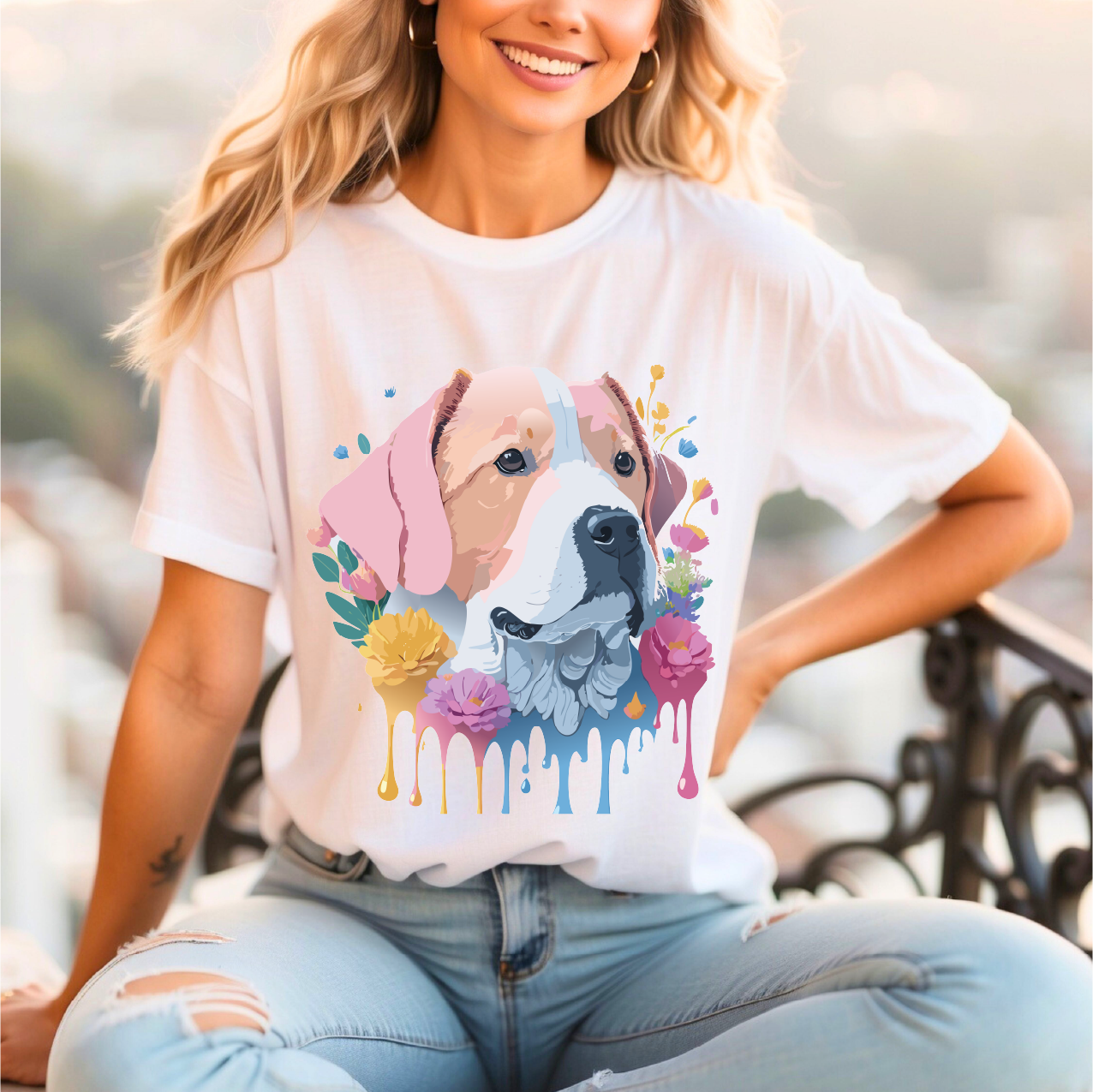 Dog Graphic Unisex 100 Cotton T-Shirt 10