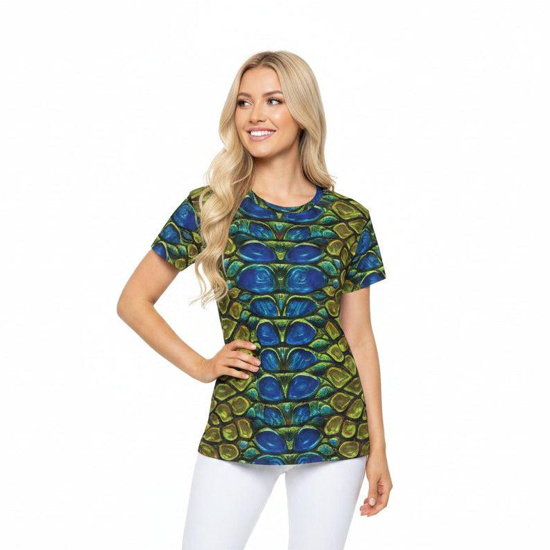Women Poly T-Shirt with Animal Print