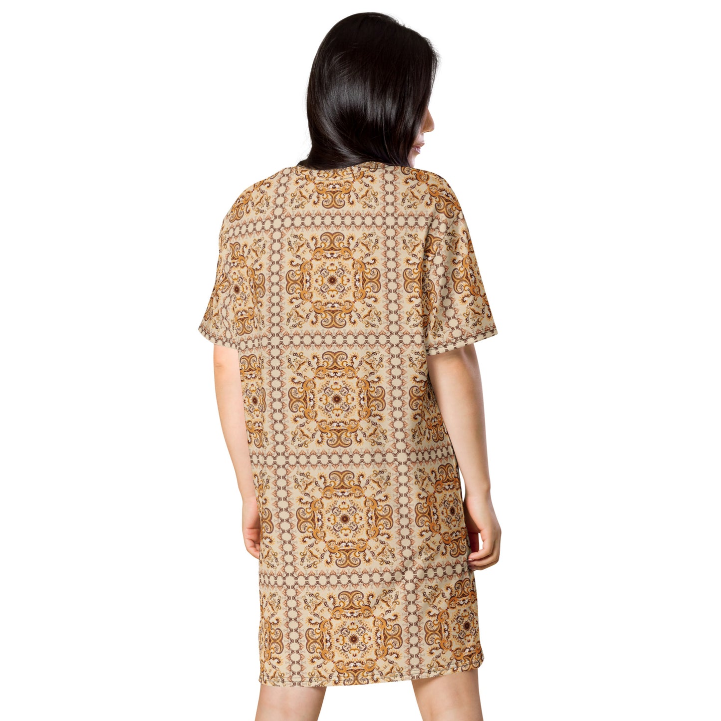 T-shirt dress with traditional print