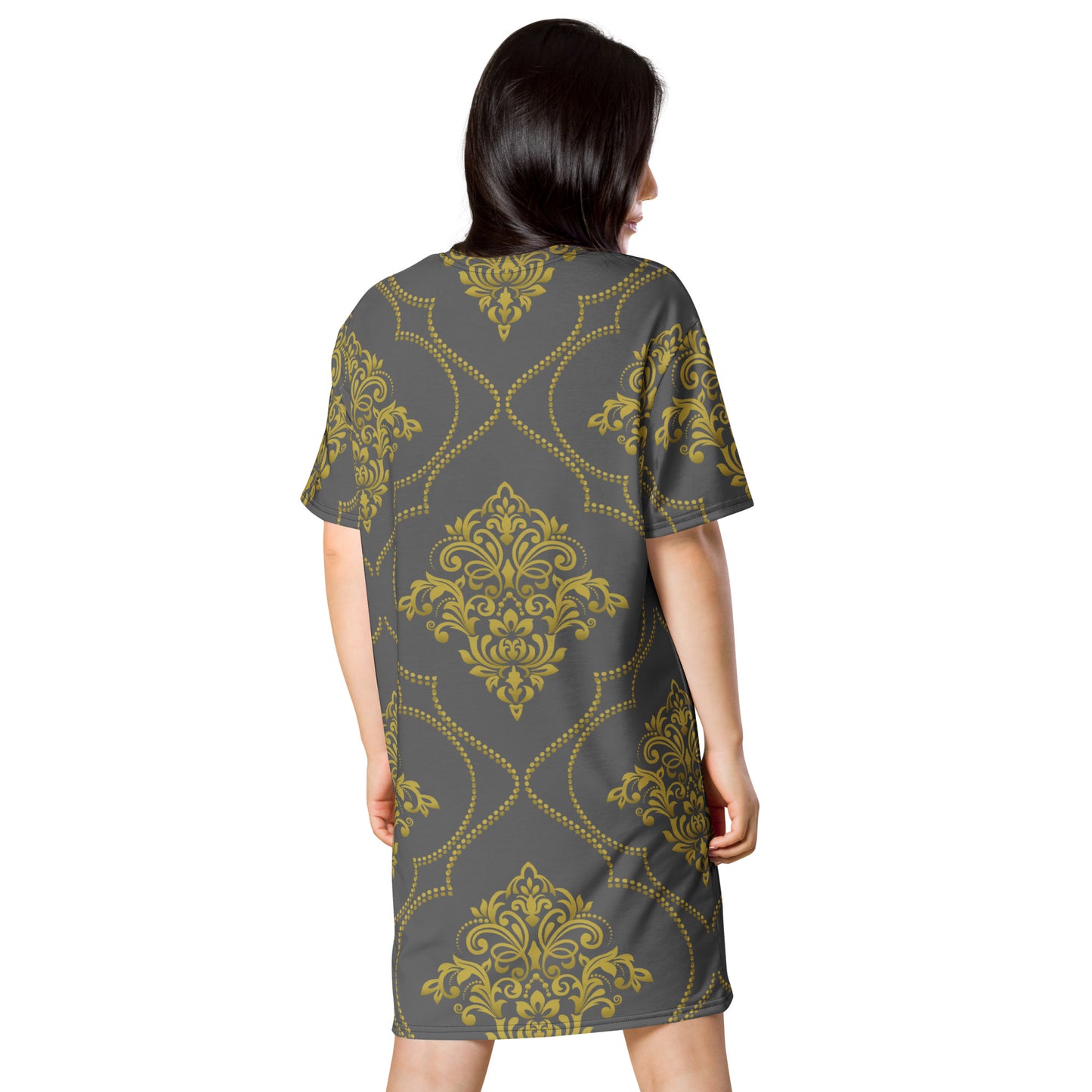 T-shirt dress with traditional print