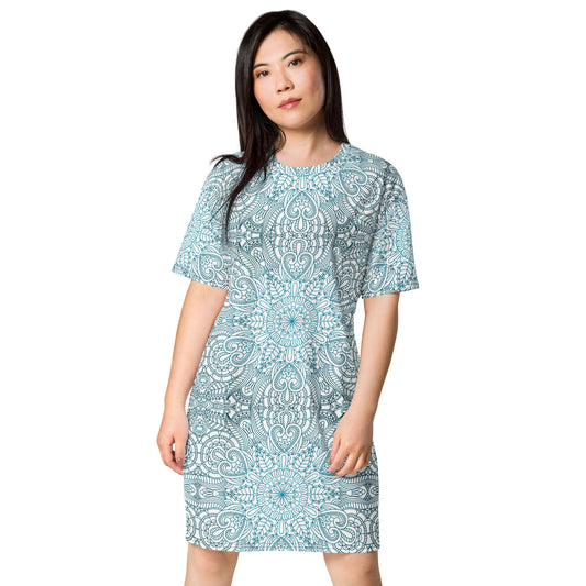 T-shirt dress with traditional print