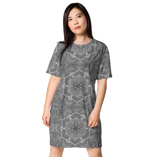 T-shirt dress with traditional print