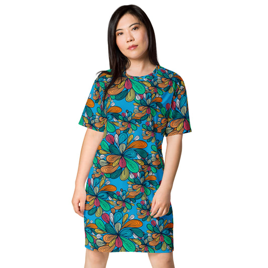 T-shirt dress with floral print