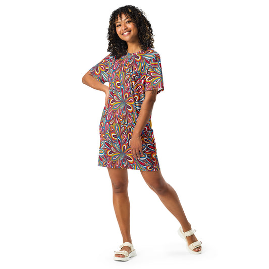 T-shirt dress with floral print