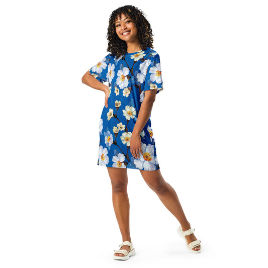 T-shirt dress with floral print