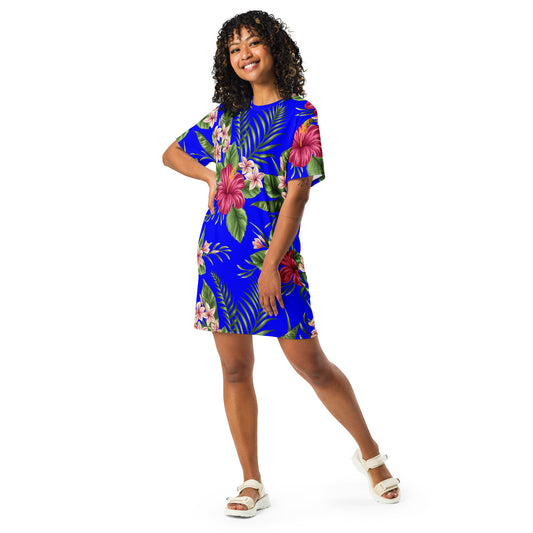 T-shirt dress with floral print