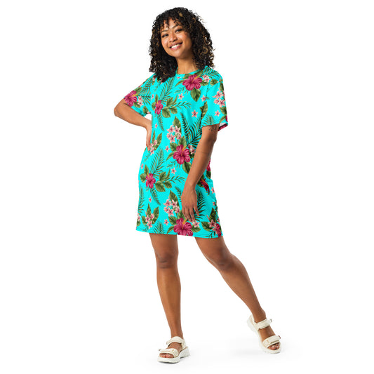 T-shirt dress with floral print