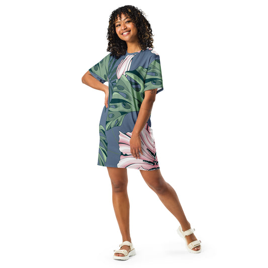 T-shirt dress with floral print