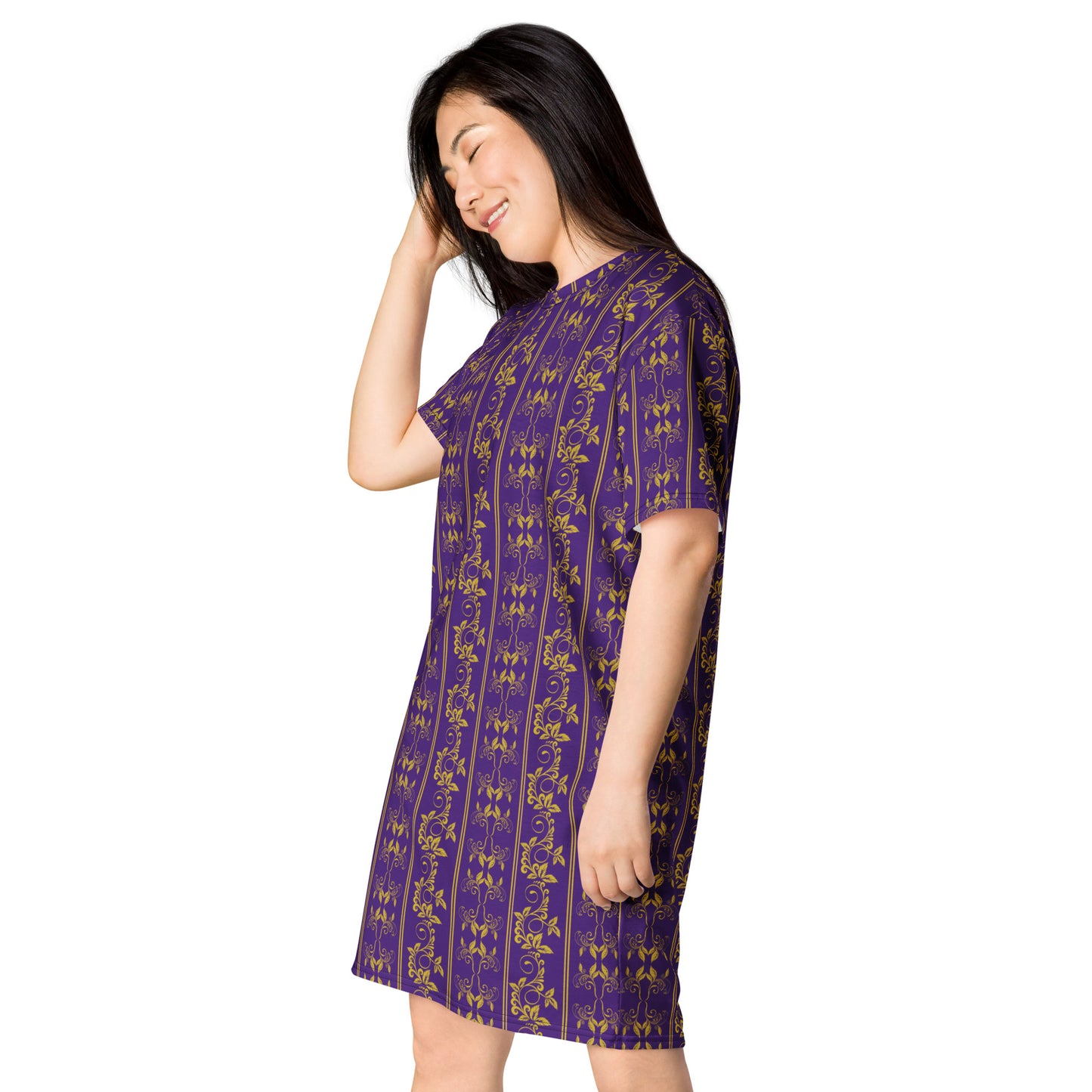 T-shirt dress with traditional print