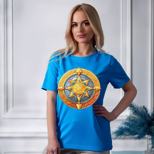 Antique Gold Coin Graphic Design T-Shirt Unisex 100 Cotton With Golden Print Artwork Tee 3