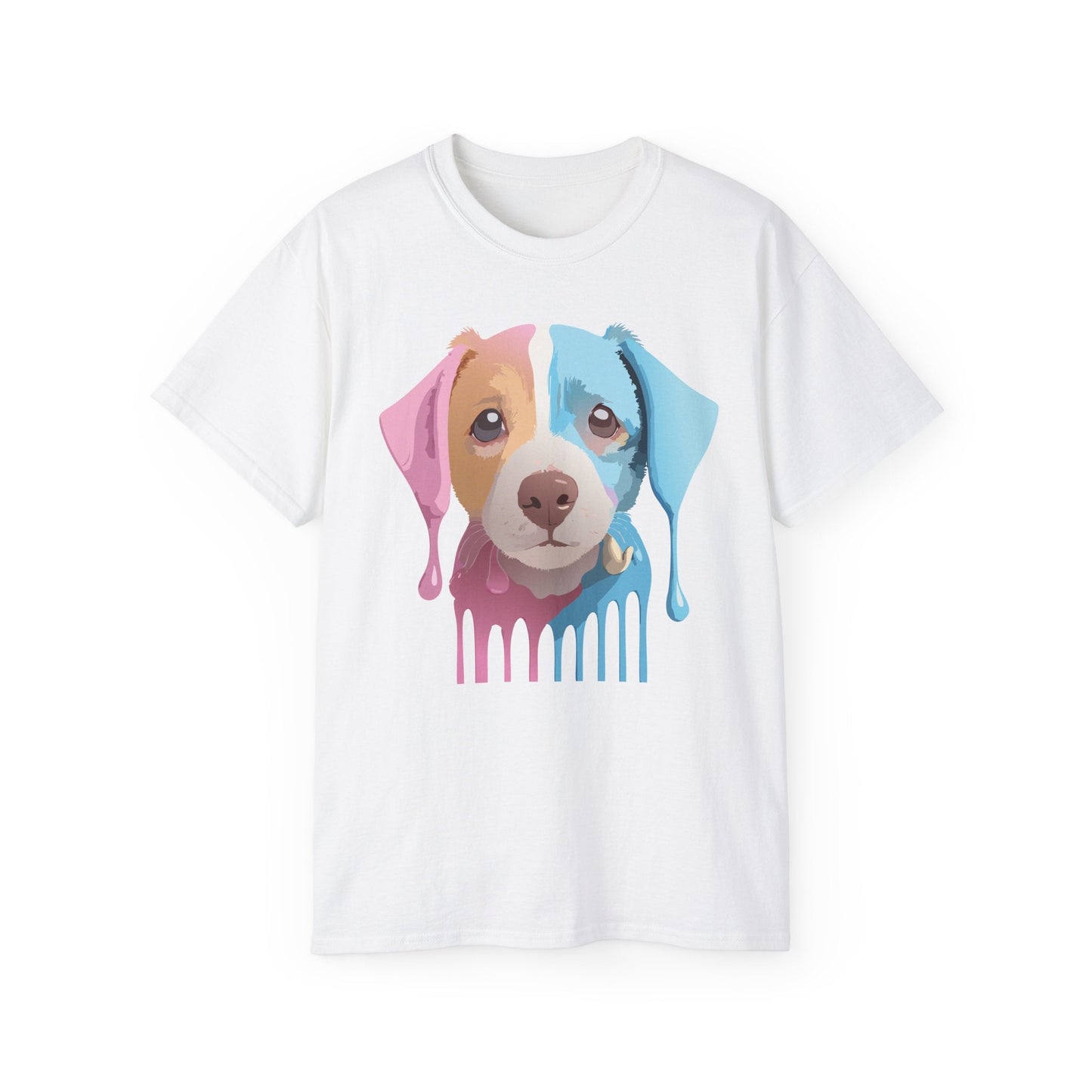 Unisex Cotton Animal Shirt Floral Dog T Shirt Gildan 2000 Classic Fit