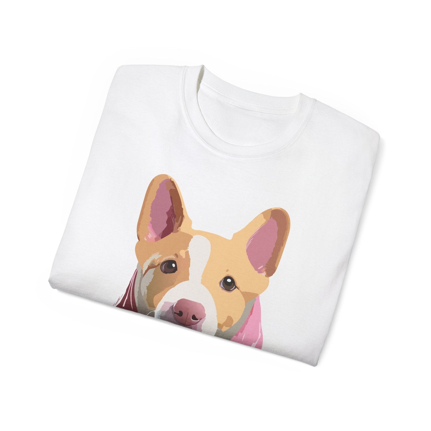 Floral Dog Tee Shirt Unisex Cotton Graphic Tee Gildan 2000 Ultra Cotton
