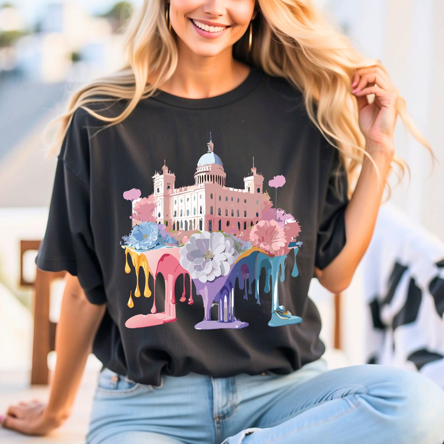 Madrid Tourist Shirt Graphic Tee Unisex Vintage Inspired Artwork By Adelpha Premium Streetwear