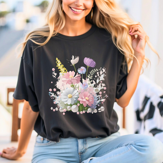 Floral Graphic Unisex 100 Cotton Vintage Artwork Short Sleeve Jersey 7
