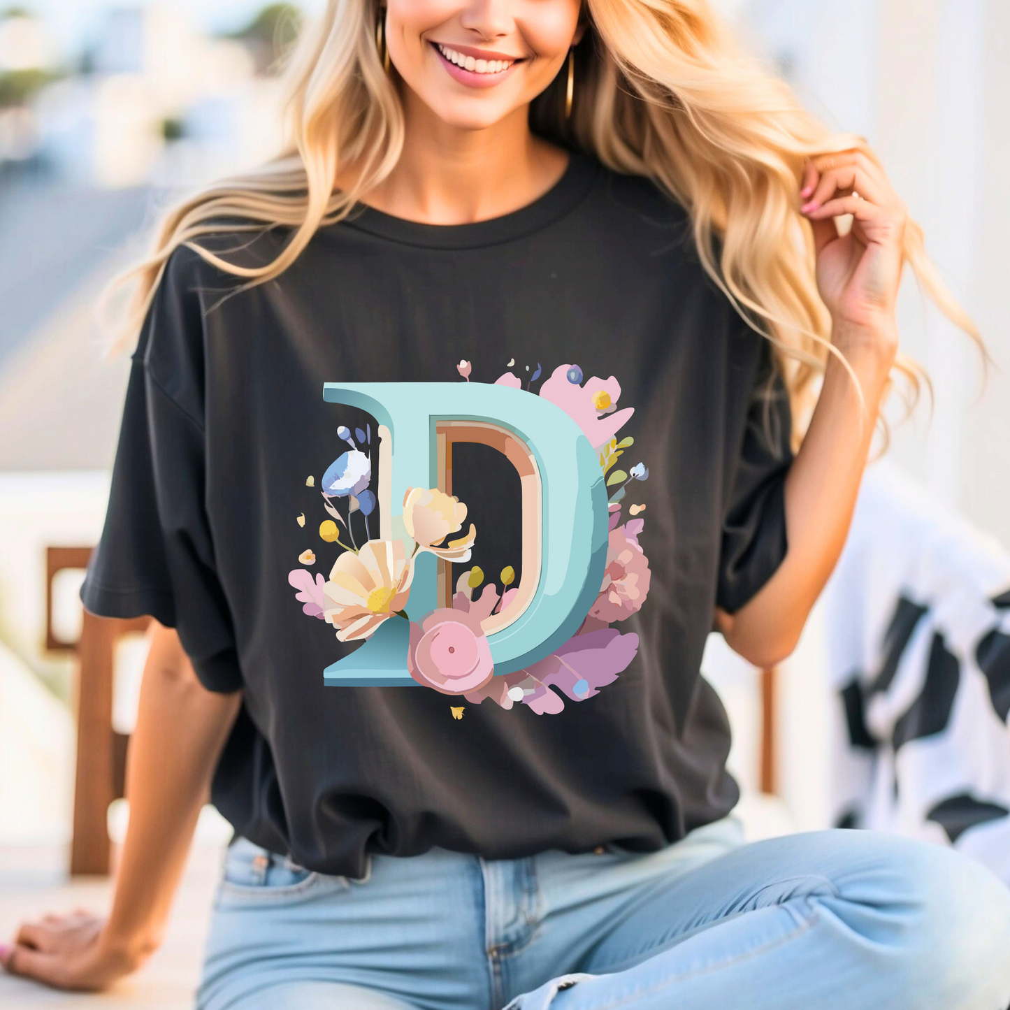 Adelpha Vintage Letter D Shirt Unisex Graphic Tee for Everyday Comfort and Style