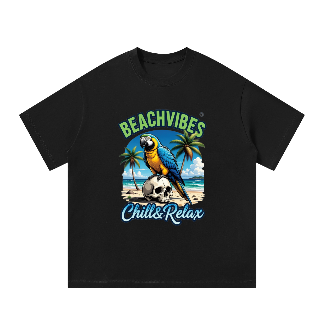 Parrot Beach Unisex Oversized 100 Cotton T-Shirt