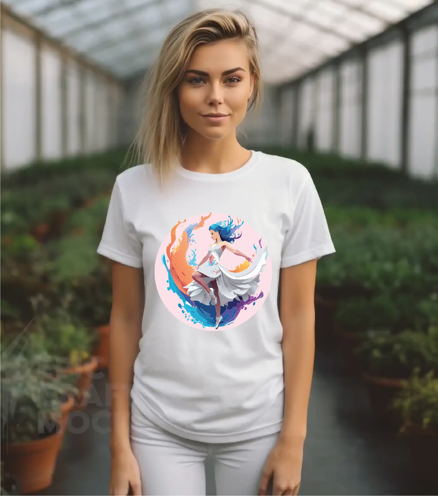 Dancer Graphic Unisex 100 Cotton Staple Tee 2