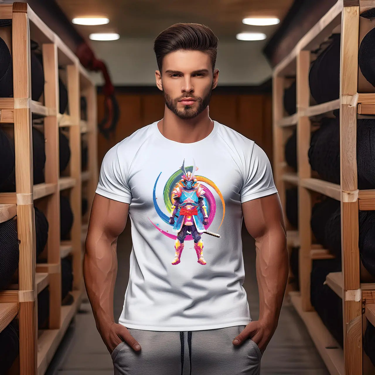 Samurai Graphic Unisex 100 Cotton Staple Tee 36