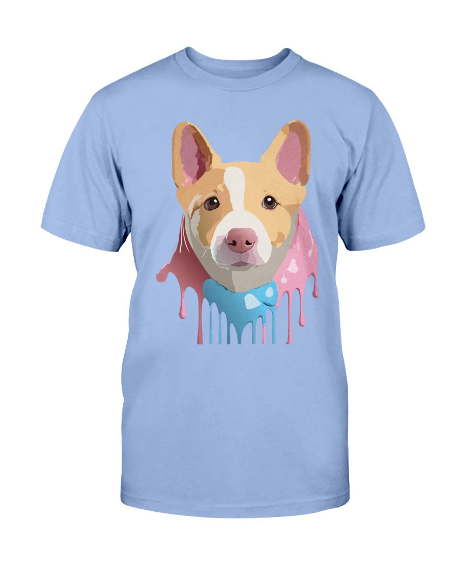 Floral Dog Tee Shirt Unisex Cotton Graphic Tee Gildan 2000 Ultra Cotton