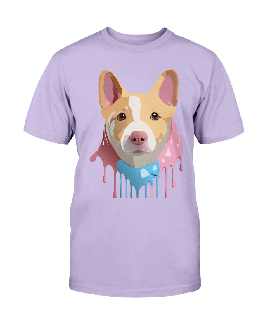Floral Dog Tee Shirt Unisex Cotton Graphic Tee Gildan 2000 Ultra Cotton