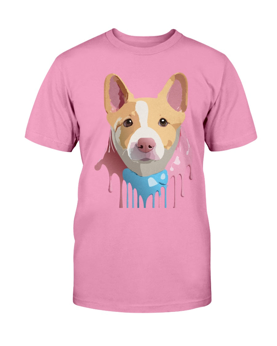Floral Dog Tee Shirt Unisex Cotton Graphic Tee Gildan 2000 Ultra Cotton