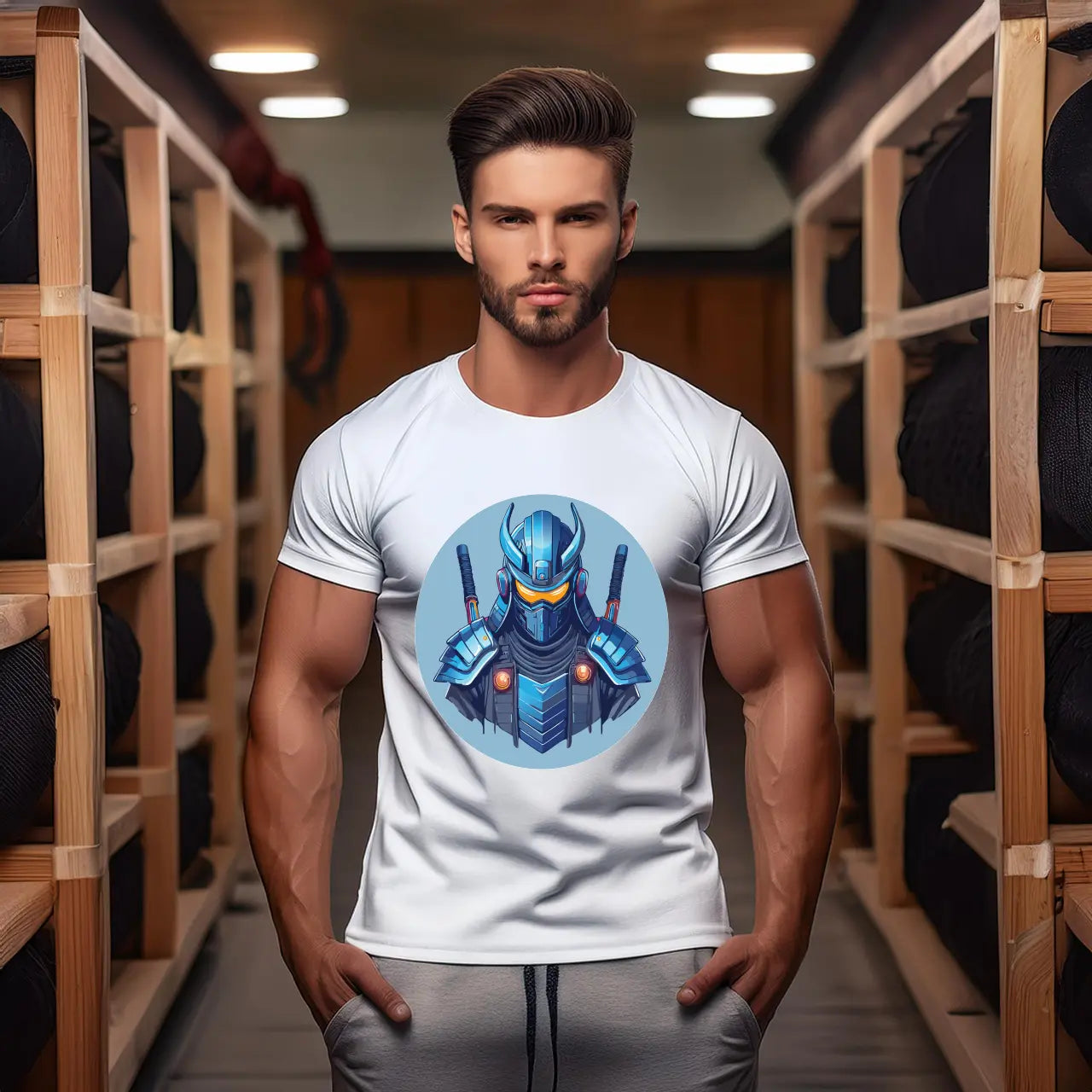 Samurai Graphic Unisex 100 Cotton Staple Tee 10