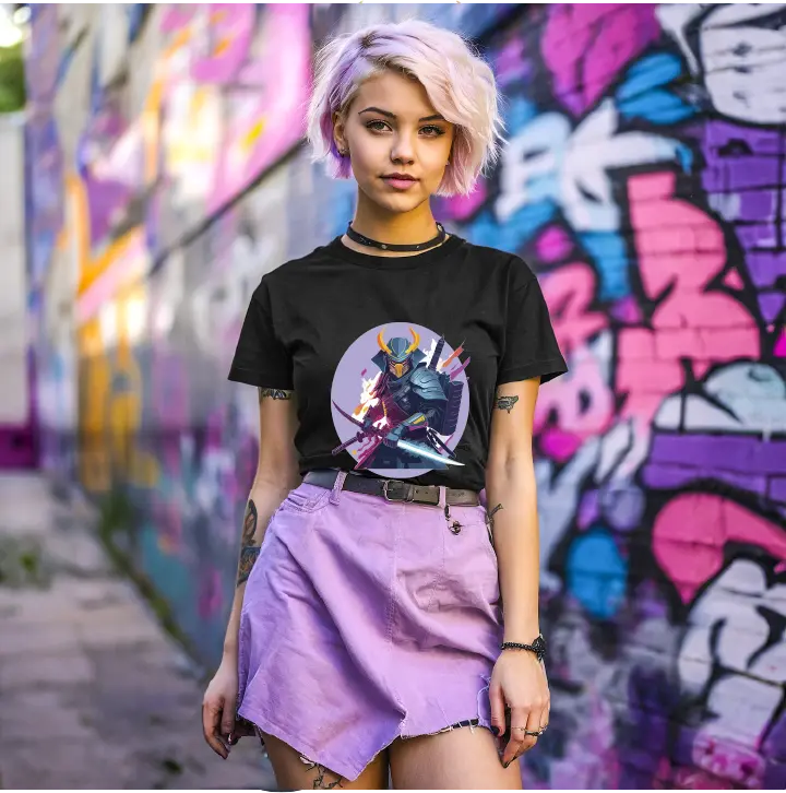 Samurai Graphic Unisex 100 Cotton Staple Tee 8