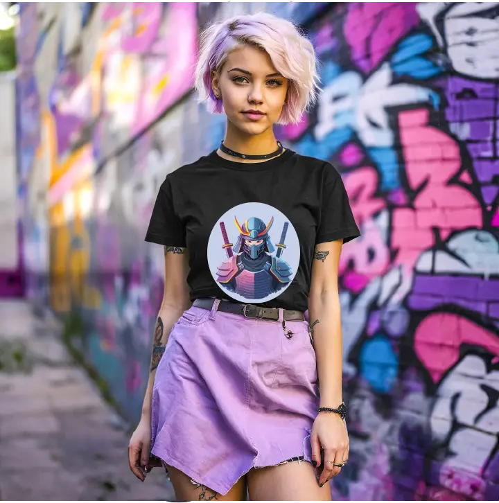 Samurai Graphic Unisex 100 Cotton Staple Tee 17