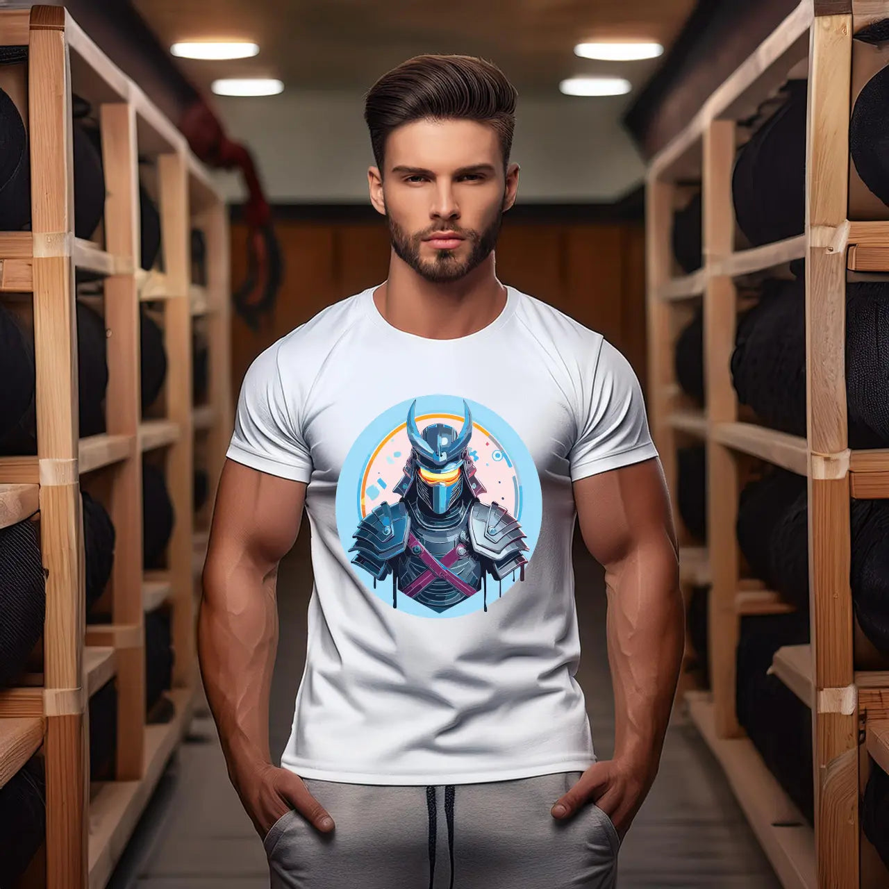 Samurai Graphic Unisex 100 Cotton Staple Tee 13