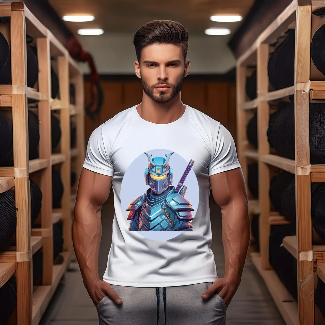 Samurai Graphic Unisex 100 Cotton Staple Tee 12
