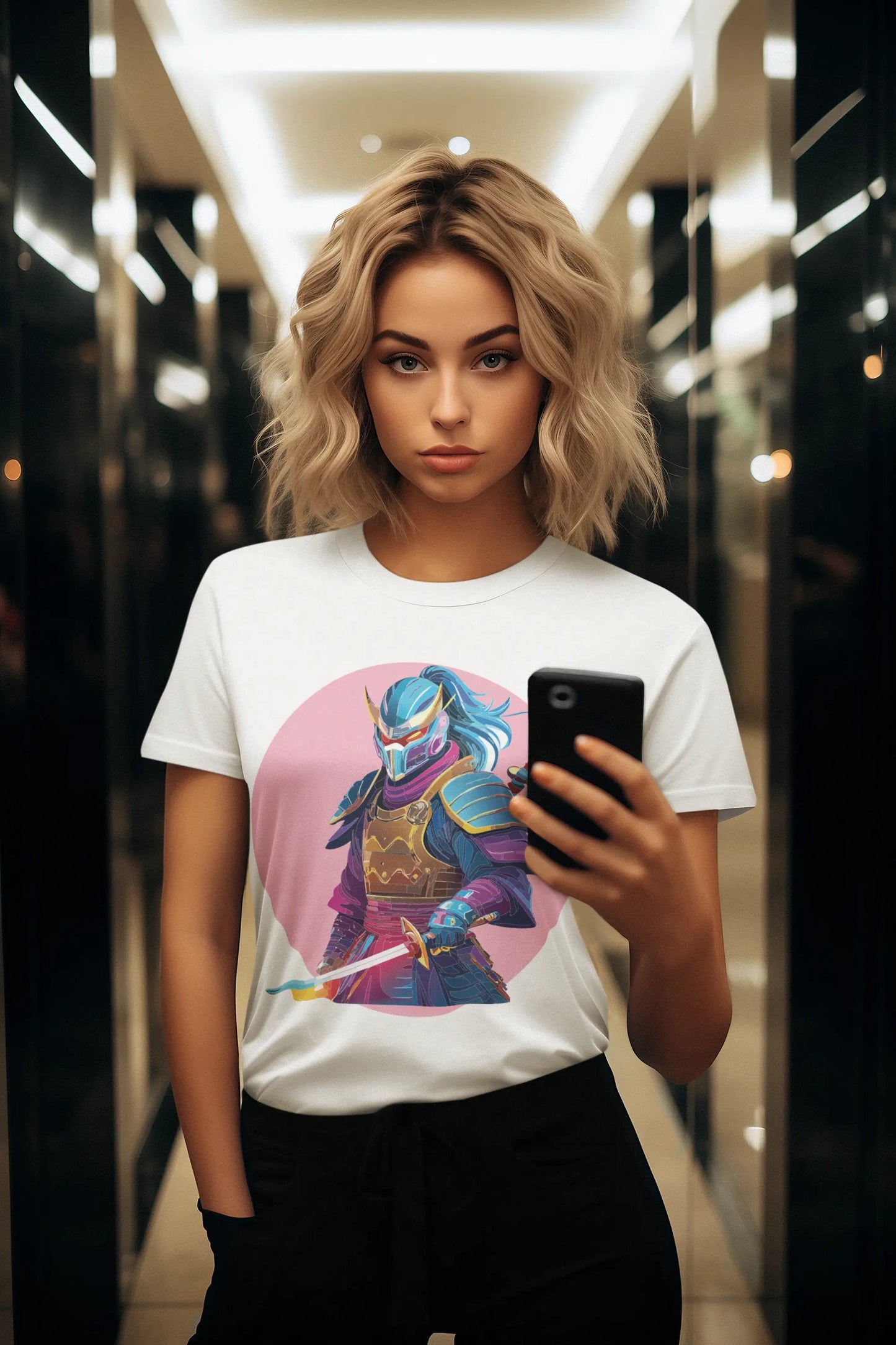 Samurai Graphic Unisex 100 Cotton Staple Tee 3