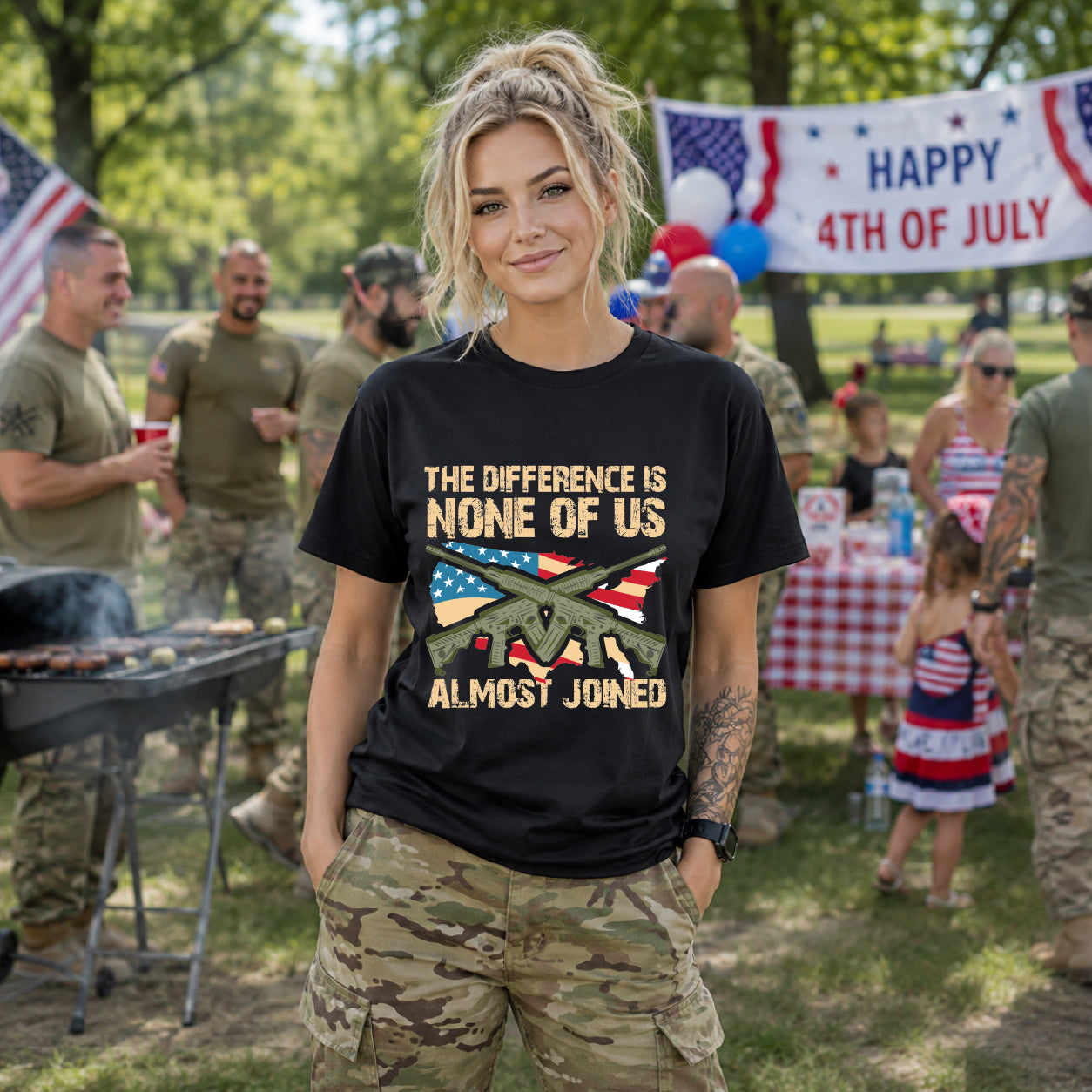 Army Veteran Patriotic Graphic Design Unisex Cotton T-Shirt v18