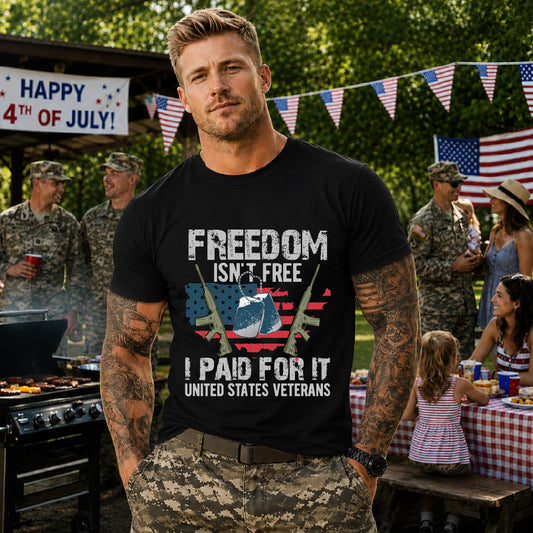 Army Veteran Patriotic Graphic Design Unisex Cotton T-Shirt v20