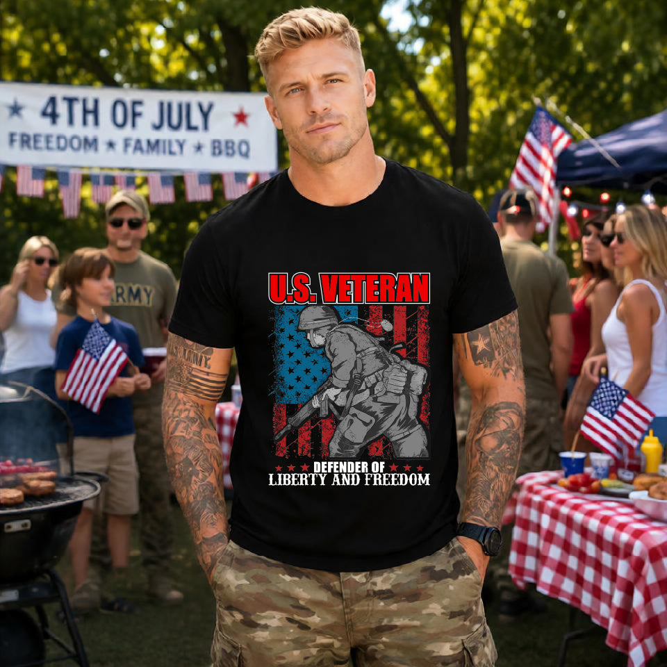 Army Veteran Patriotic Graphic Design Unisex Cotton T-Shirt v31