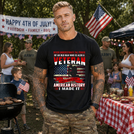 Army Veteran Patriotic Graphic Design Unisex Cotton T-Shirt v32