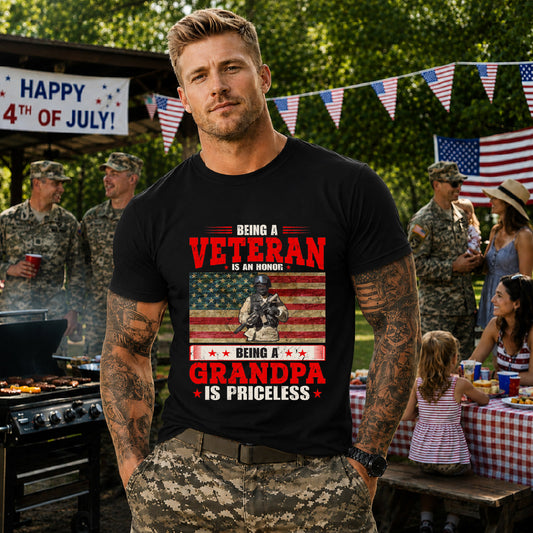 Army Veteran Patriotic Graphic Design Unisex Cotton T-Shirt v34
