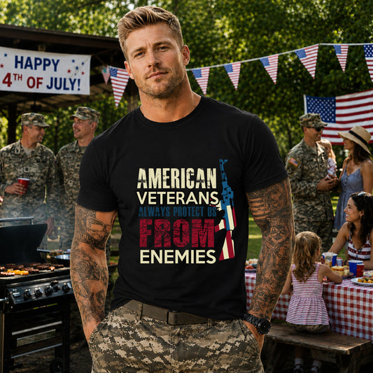 Army Veteran Patriotic Graphic Design Unisex Cotton T-Shirt v44