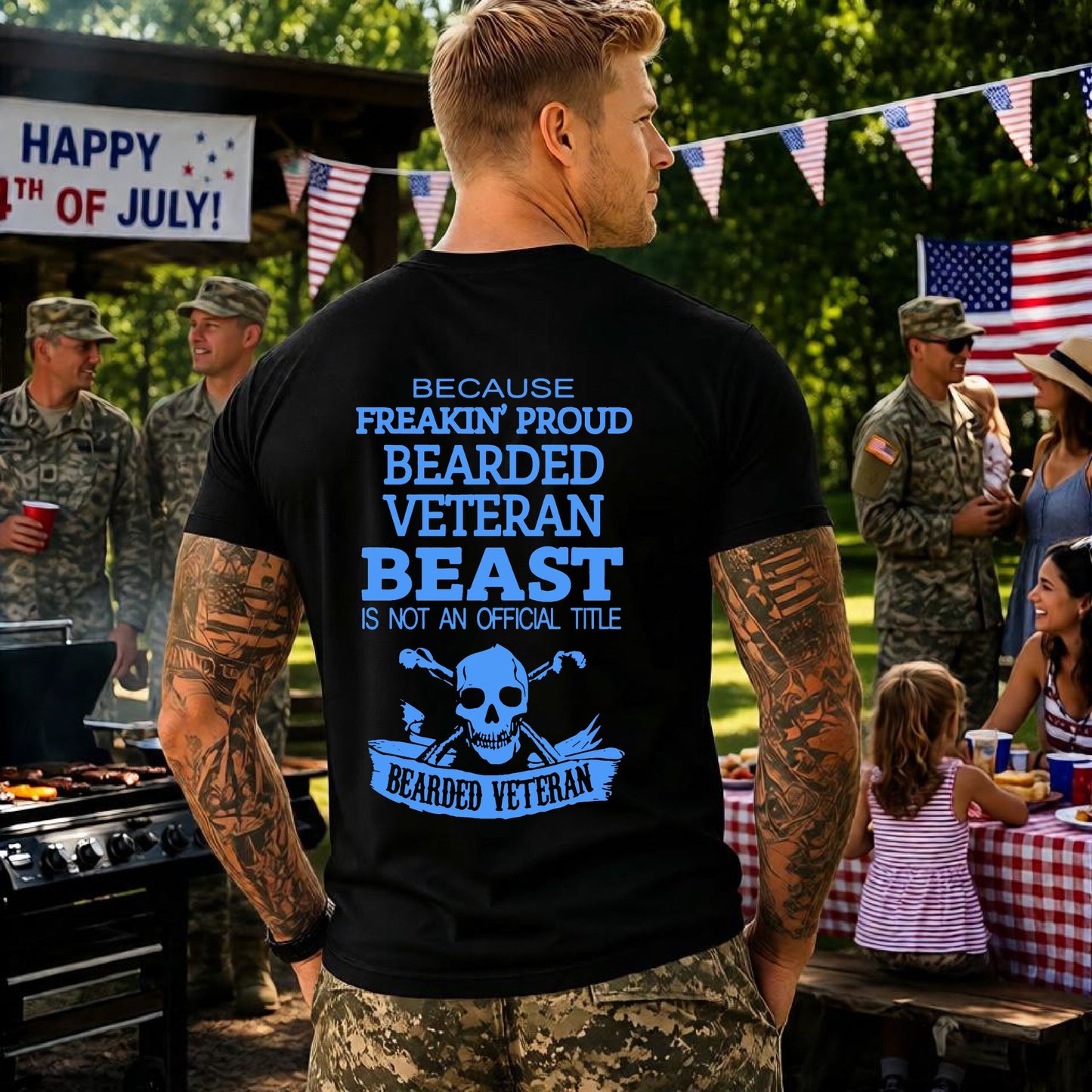 Army Veteran Patriotic Graphic Design Unisex Cotton T-Shirt v46