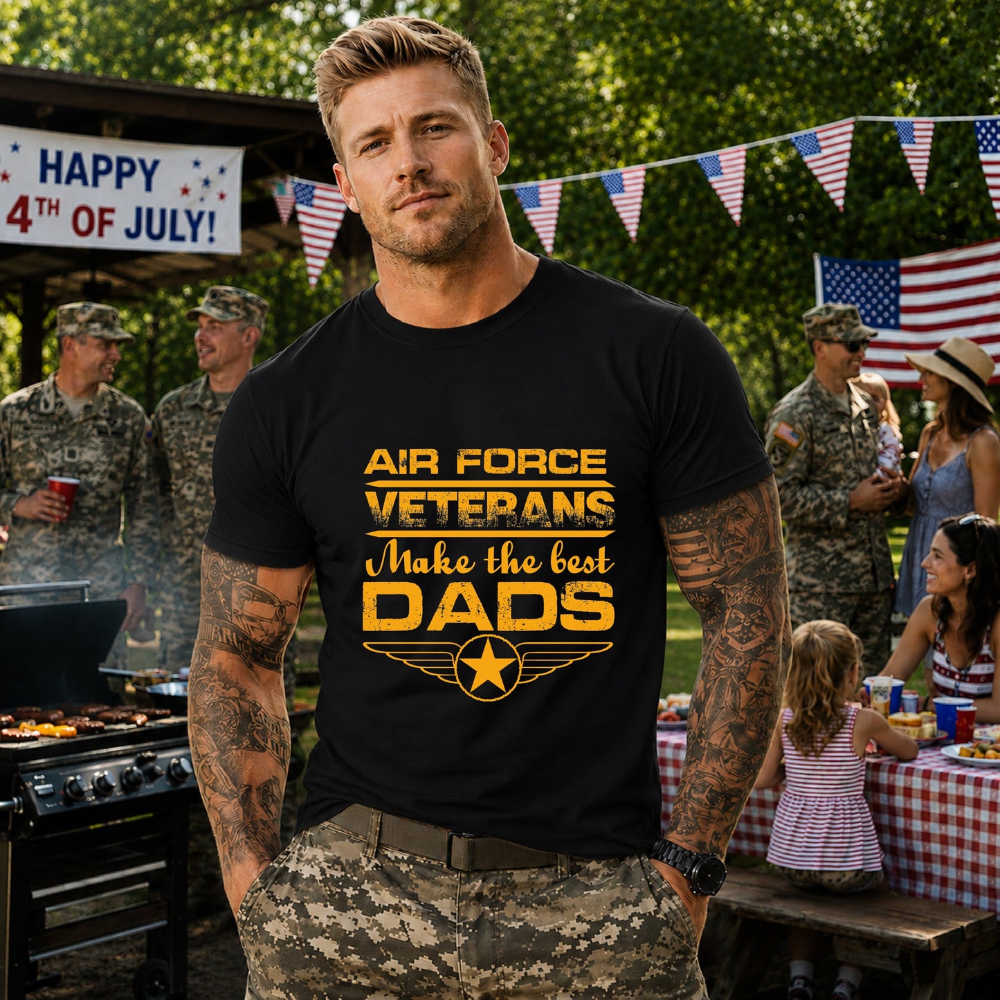 Army Veteran Patriotic Graphic Design Unisex Cotton T-Shirt v48